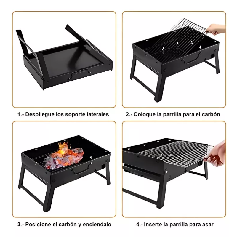 Mini Parrilla Plegable + 18 Utensilitos